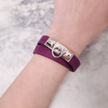 HERMÈS PURPLE 'CHAMONIX RIVALE DOUBLE TOUR' BRACELET - SIZE XS