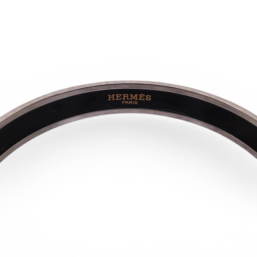 HERMÈS THIN BELT BUCKLE PATTERNED BANGLE - SIZE 70 MM