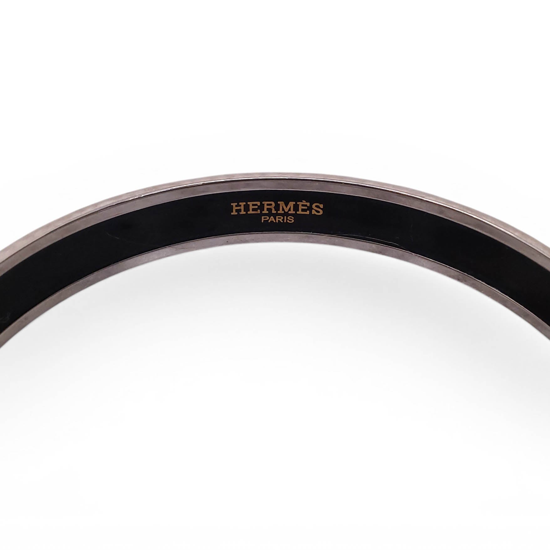 HERMÈS THIN BELT BUCKLE PATTERNED BANGLE - SIZE 70 MM