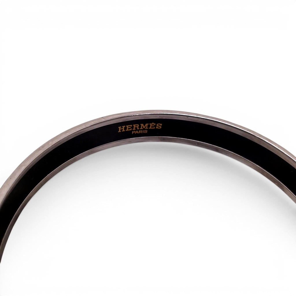 HERMÈS THIN CIRCLE PATTERNED BANGLE -SIZE 70