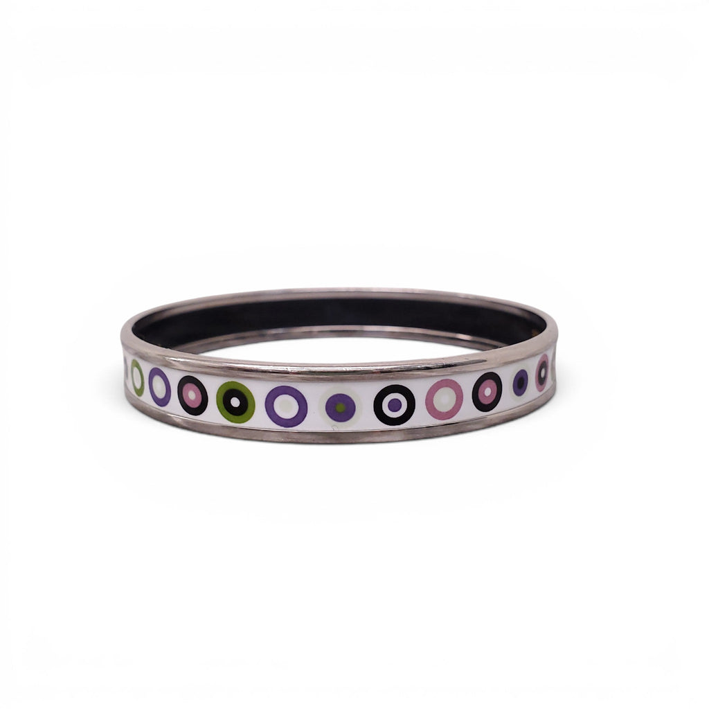 HERMÈS THIN CIRCLE PATTERNED BANGLE -SIZE 70