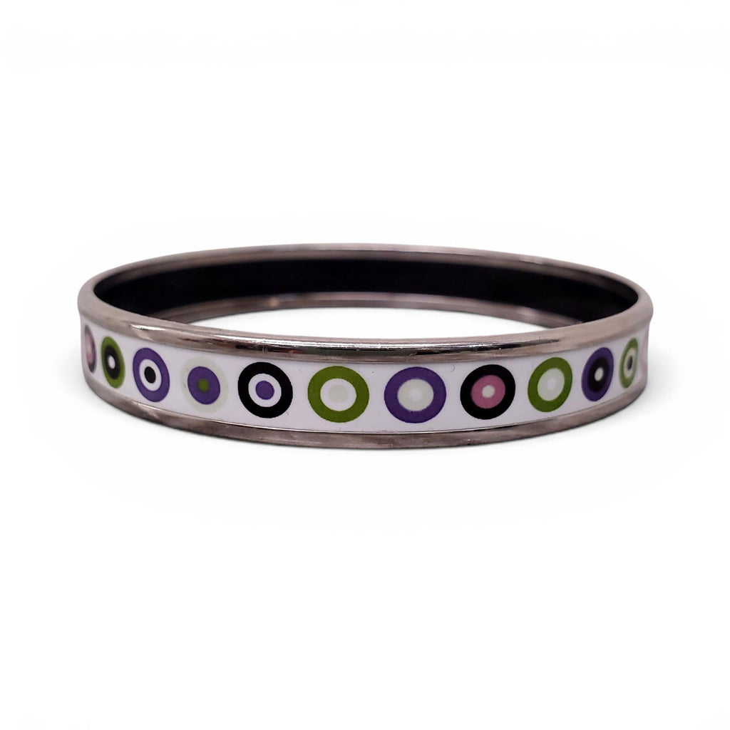 HERMÈS THIN CIRCLE PATTERNED BANGLE -SIZE 70