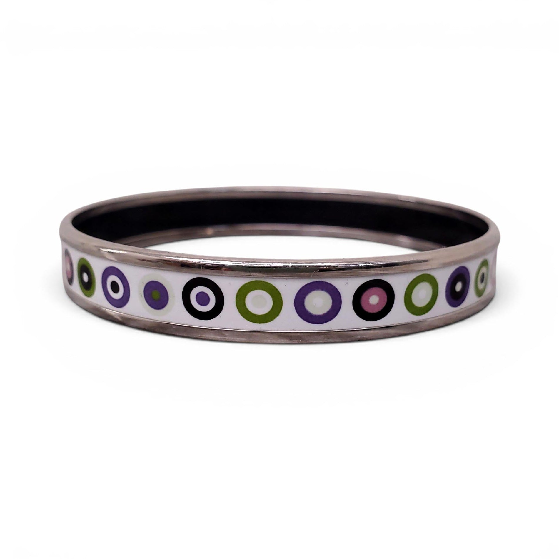 HERMÈS THIN CIRCLE PATTERNED BANGLE -SIZE 70