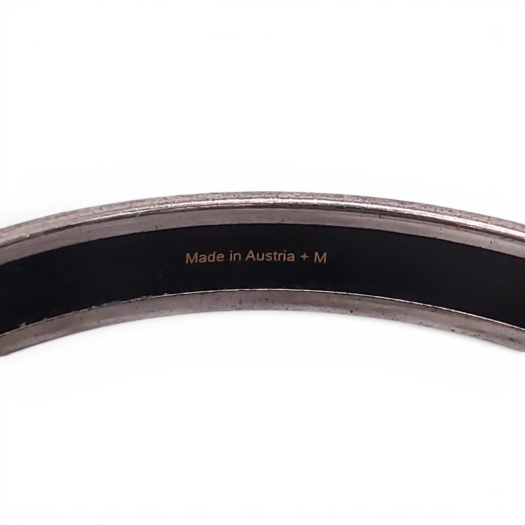 HERMÈS THIN GEOMETRIC PATTERNED BANGLE - SIZE 70