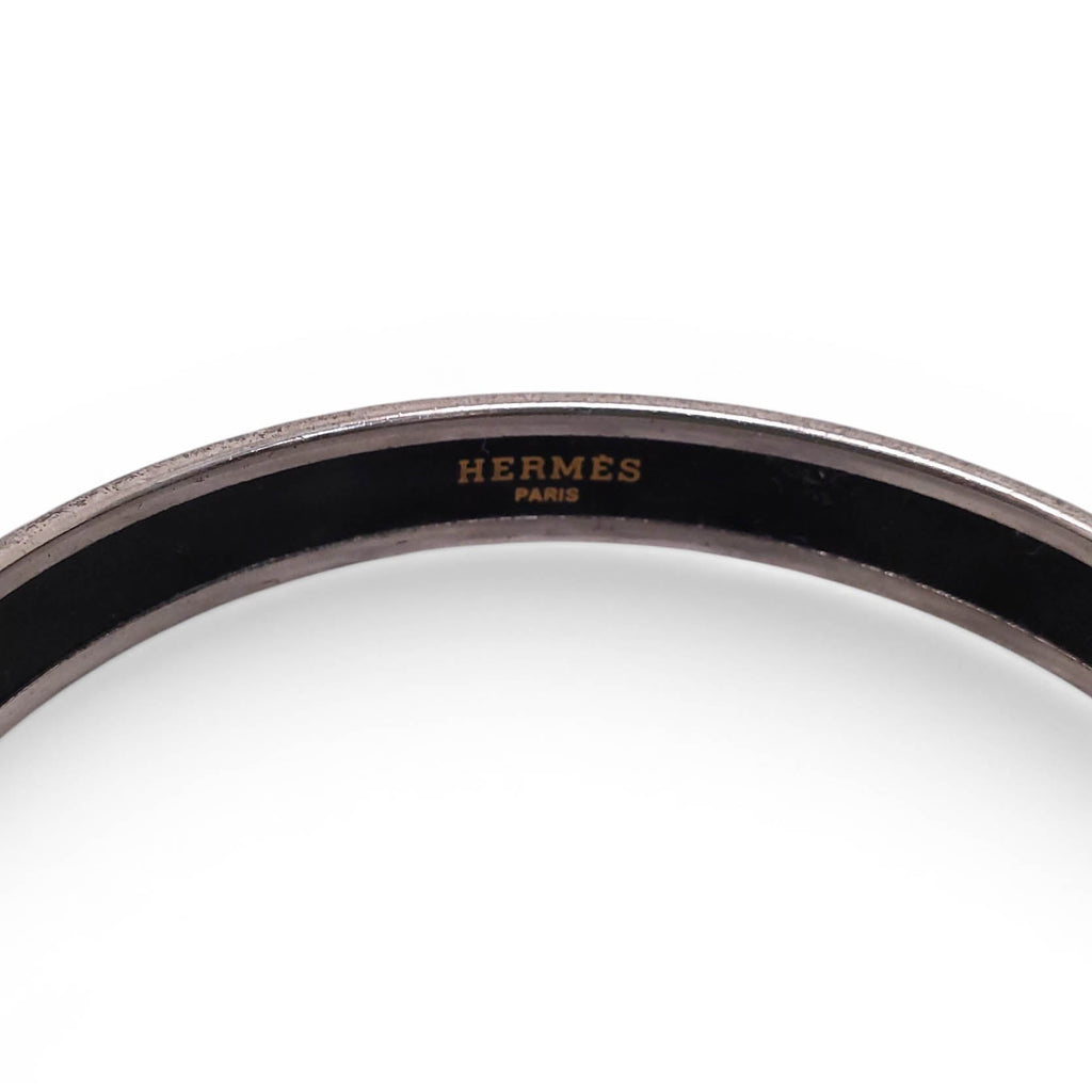 HERMÈS THIN GEOMETRIC PATTERNED BANGLE - SIZE 70