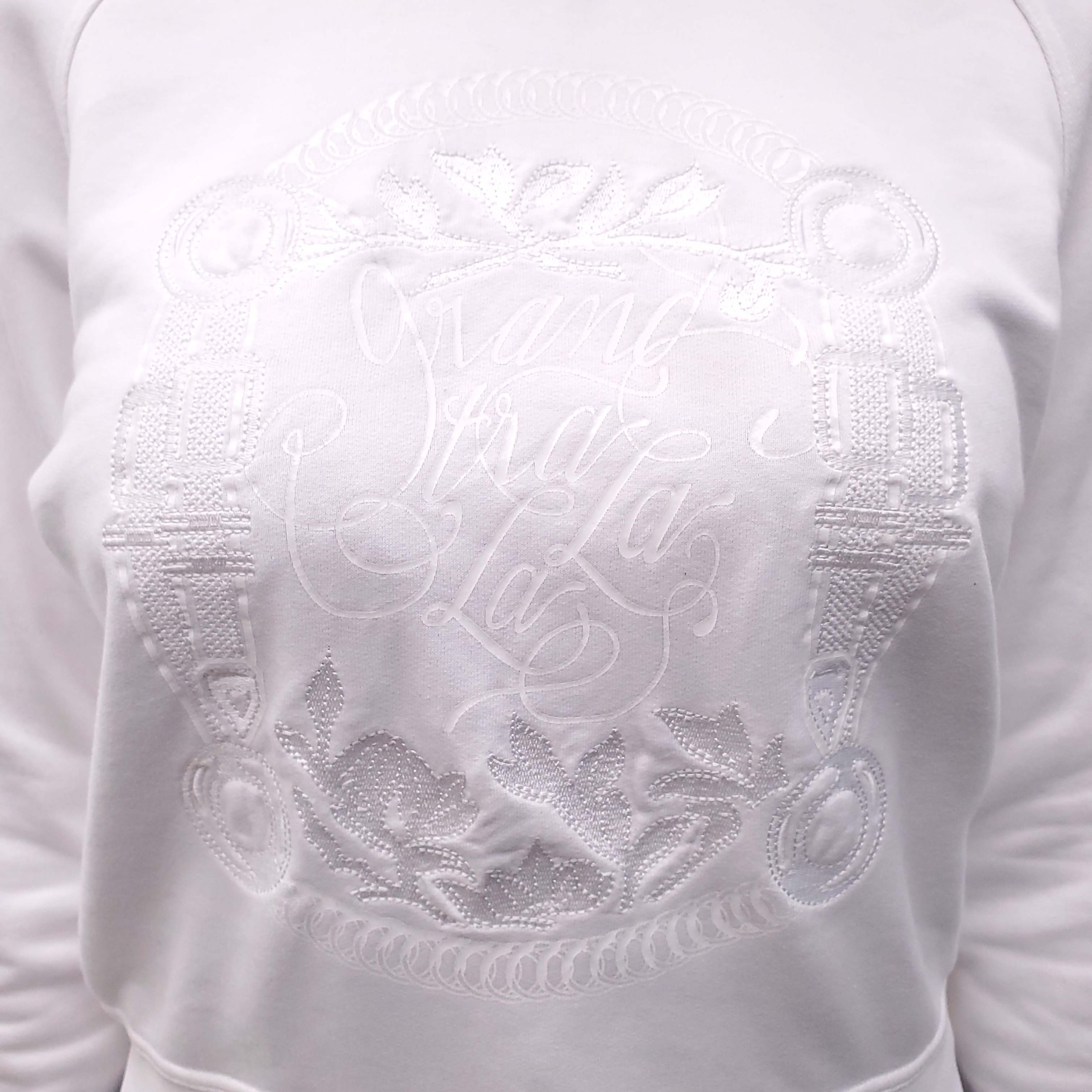HERMÈS WHITE GRAPHIC SWEATSHIRT - SIZE 34