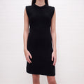 HERMÈS WOOL BLACK DRESS - SIZE 34