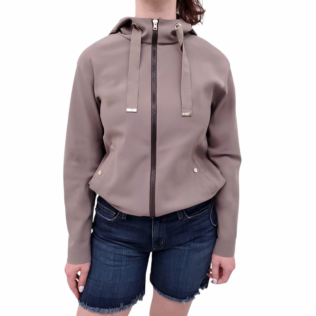 HERNO TAUPE WINDBREAKER JACKET - SIZE S