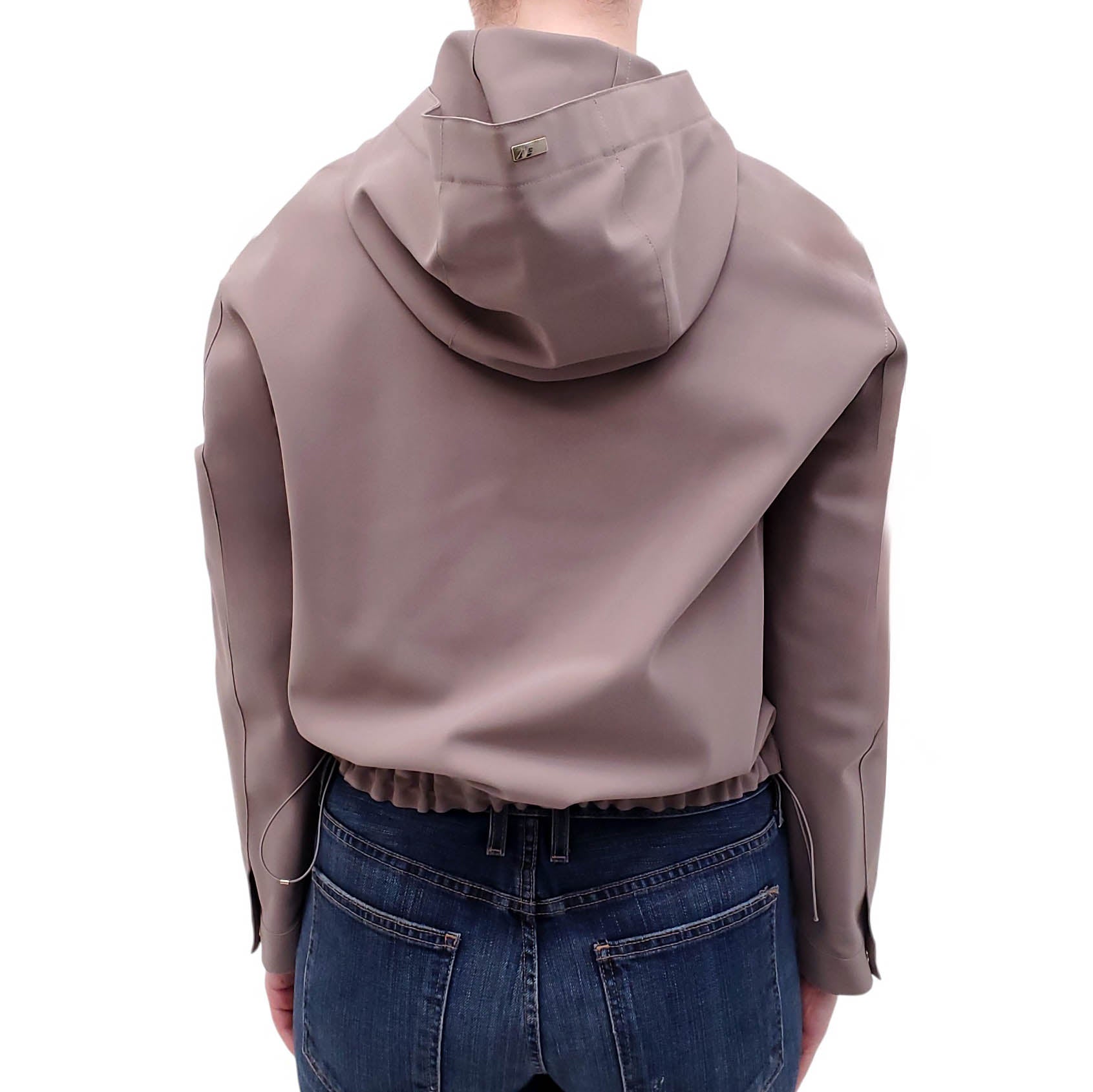 HERNO TAUPE WINDBREAKER JACKET - SIZE S