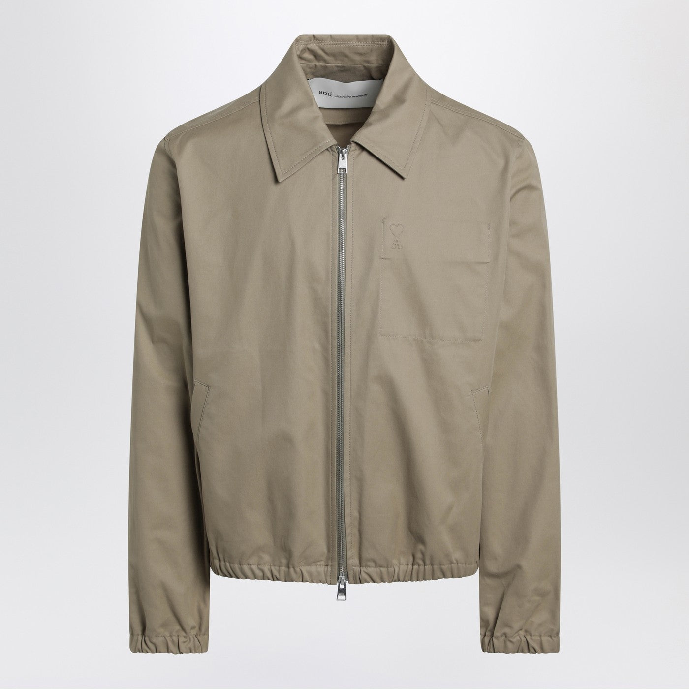 Ami Paris Beige Ami De Coeur Zip-Up Jacket Men