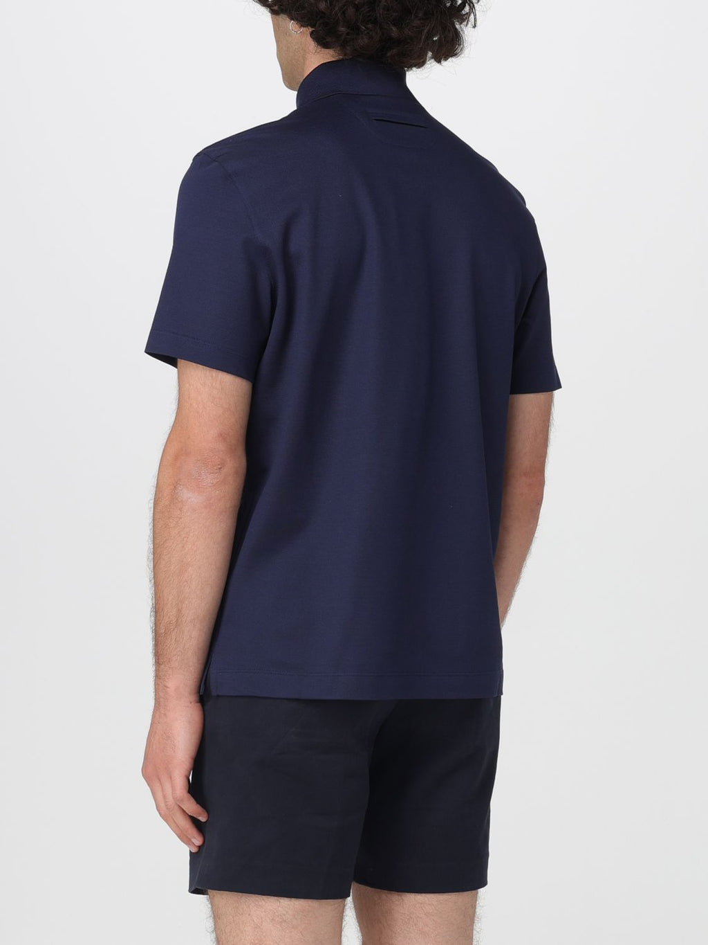 Zegna Polo Shirt Men Blue