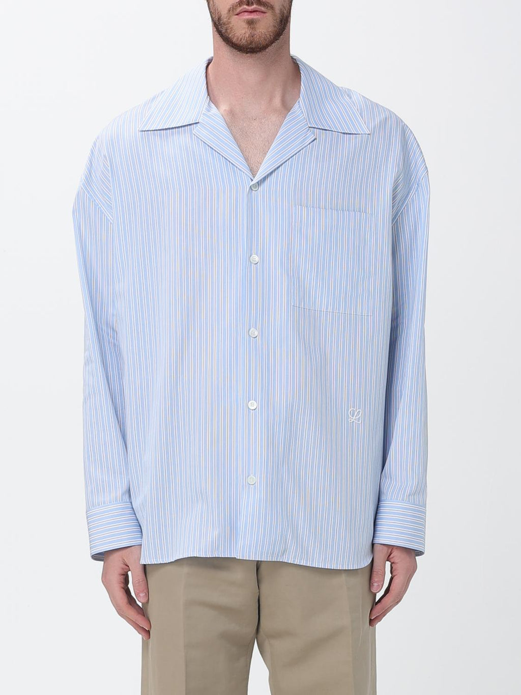 Loewe Shirt Men Gnawed Blue