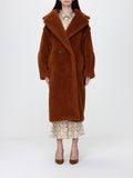 Max Mara Fur Coat Woman Brown