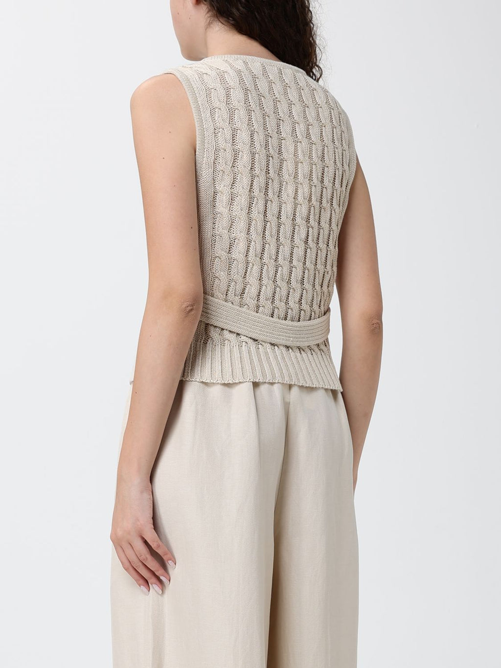 Max Mara Waistcoat Woman Beige
