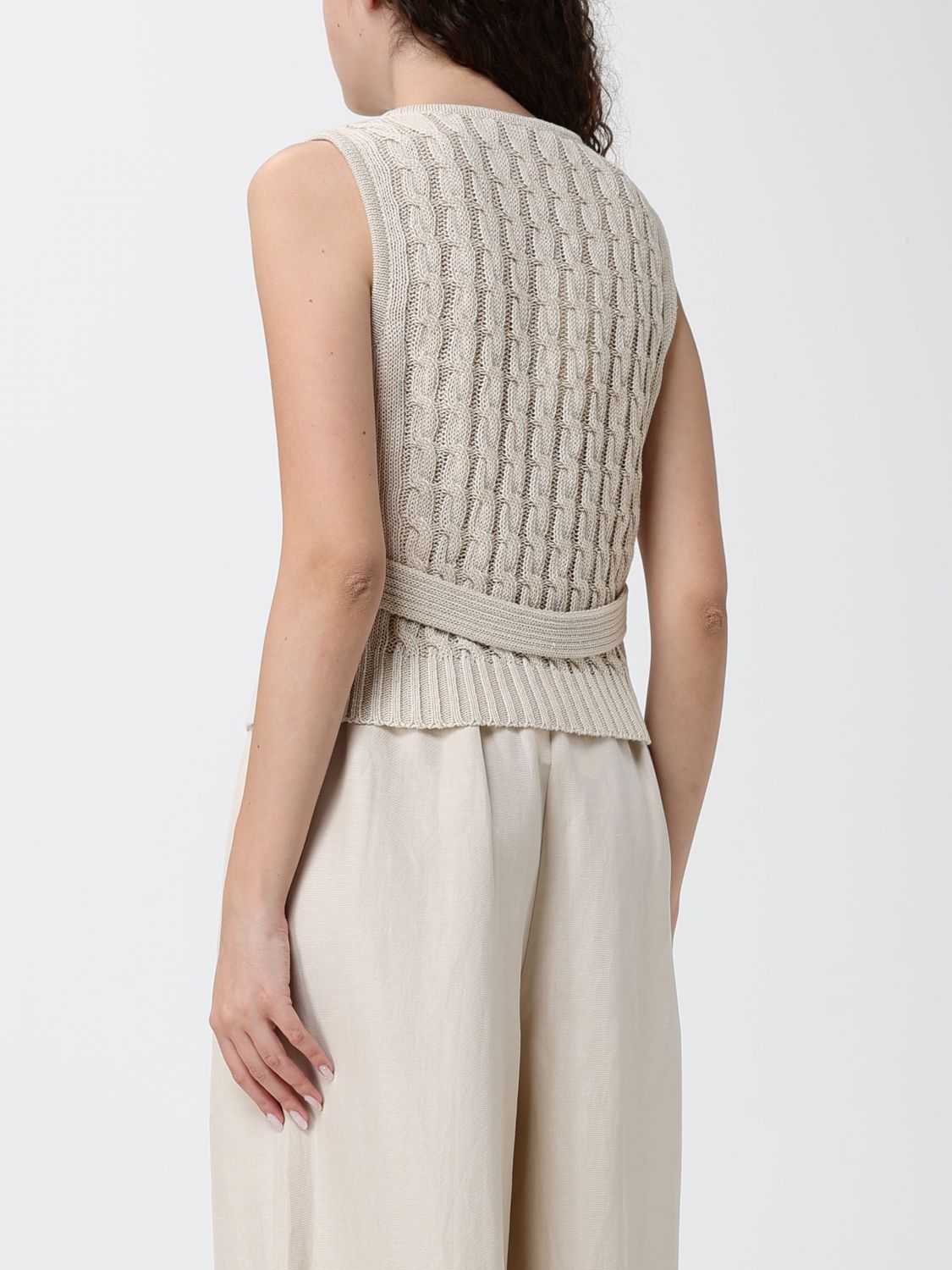 Max Mara Waistcoat Woman Beige