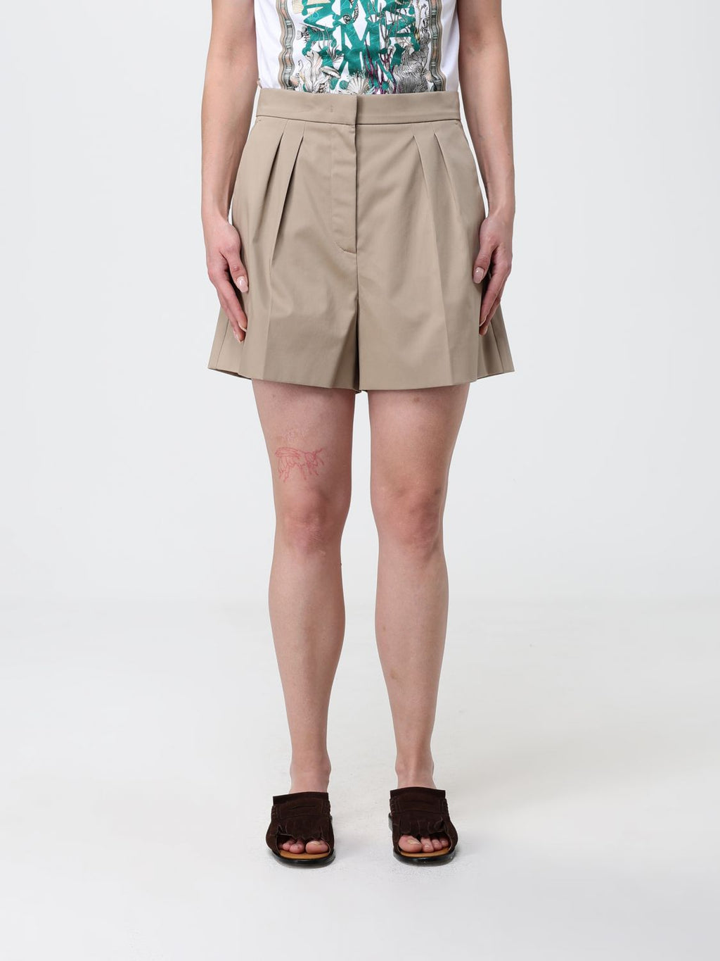 Max Mara Shorts Woman Kaki