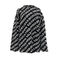 BALENCIAGA BLACK & WHITE OVERSIZED GRAPHIC UNISEX TUNIC SWEATER - SIZE L