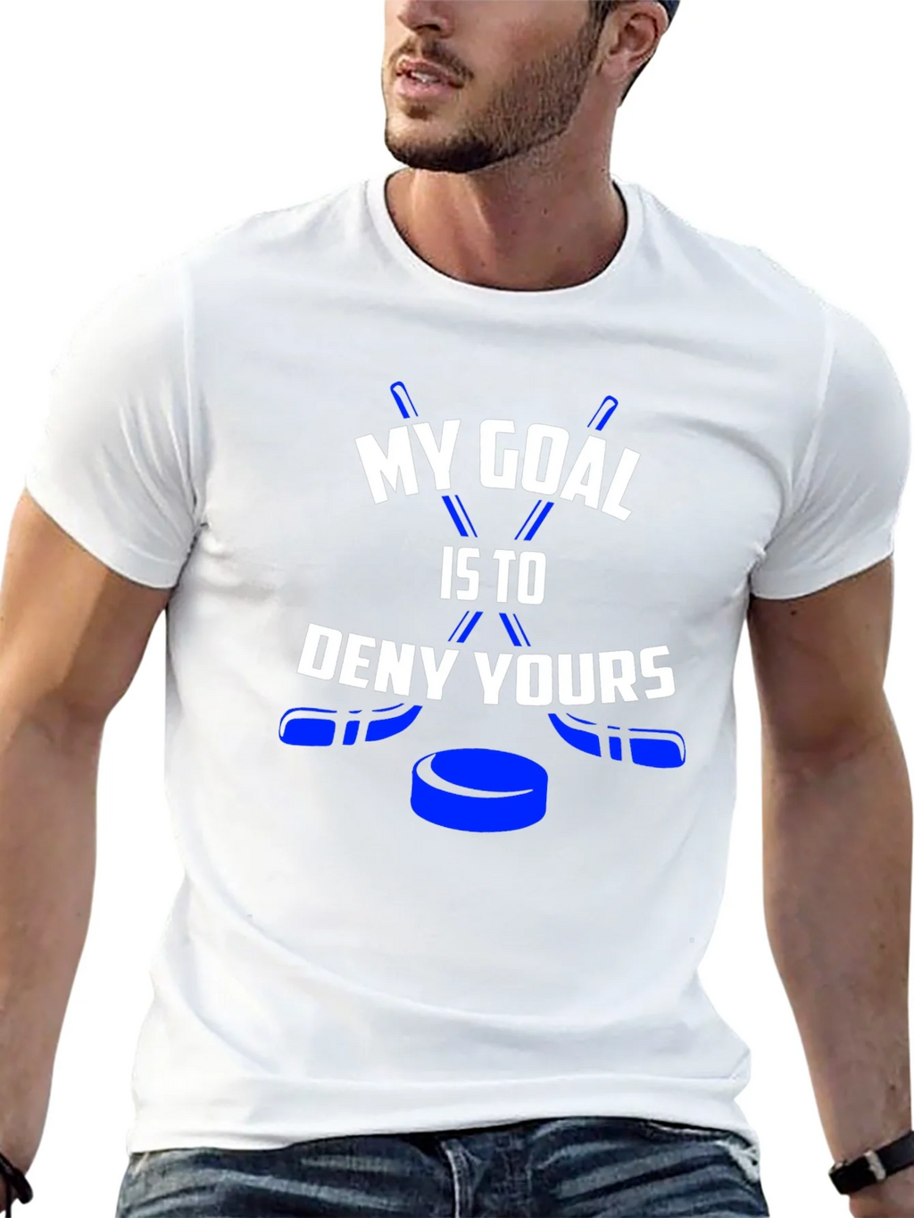 Hockey Goal T-Shirt - Deny Yours Hockey Puck Tee