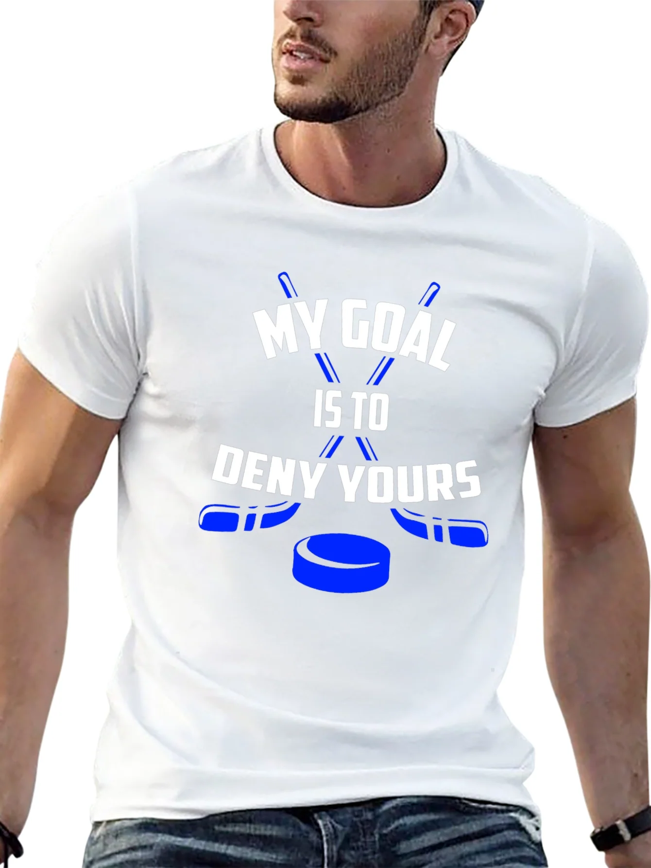 Hockey Goal T-Shirt - Deny Yours Hockey Puck Tee