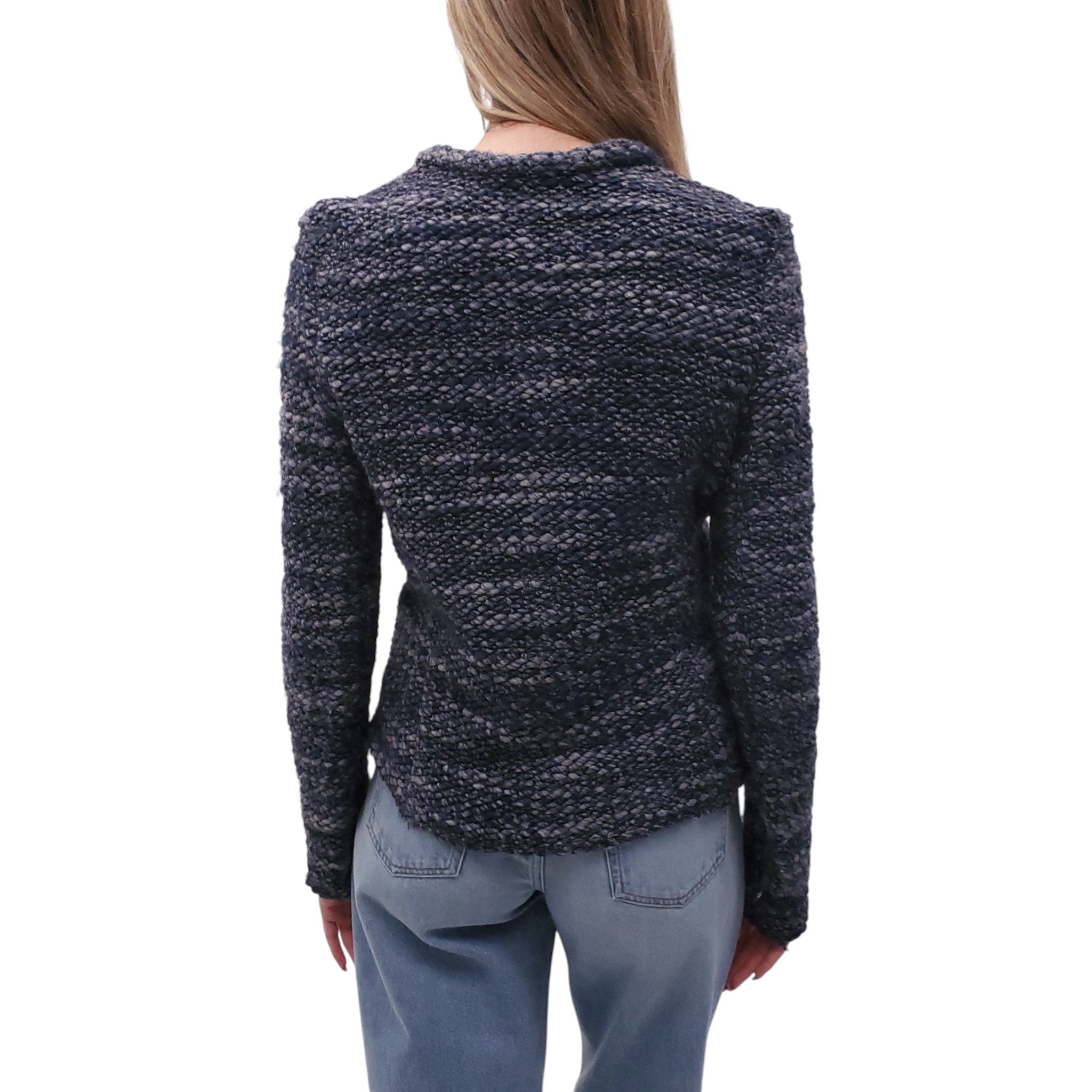 IRO KNIT SNAP BUTTON SWEATER JACKET - SIZE 40
