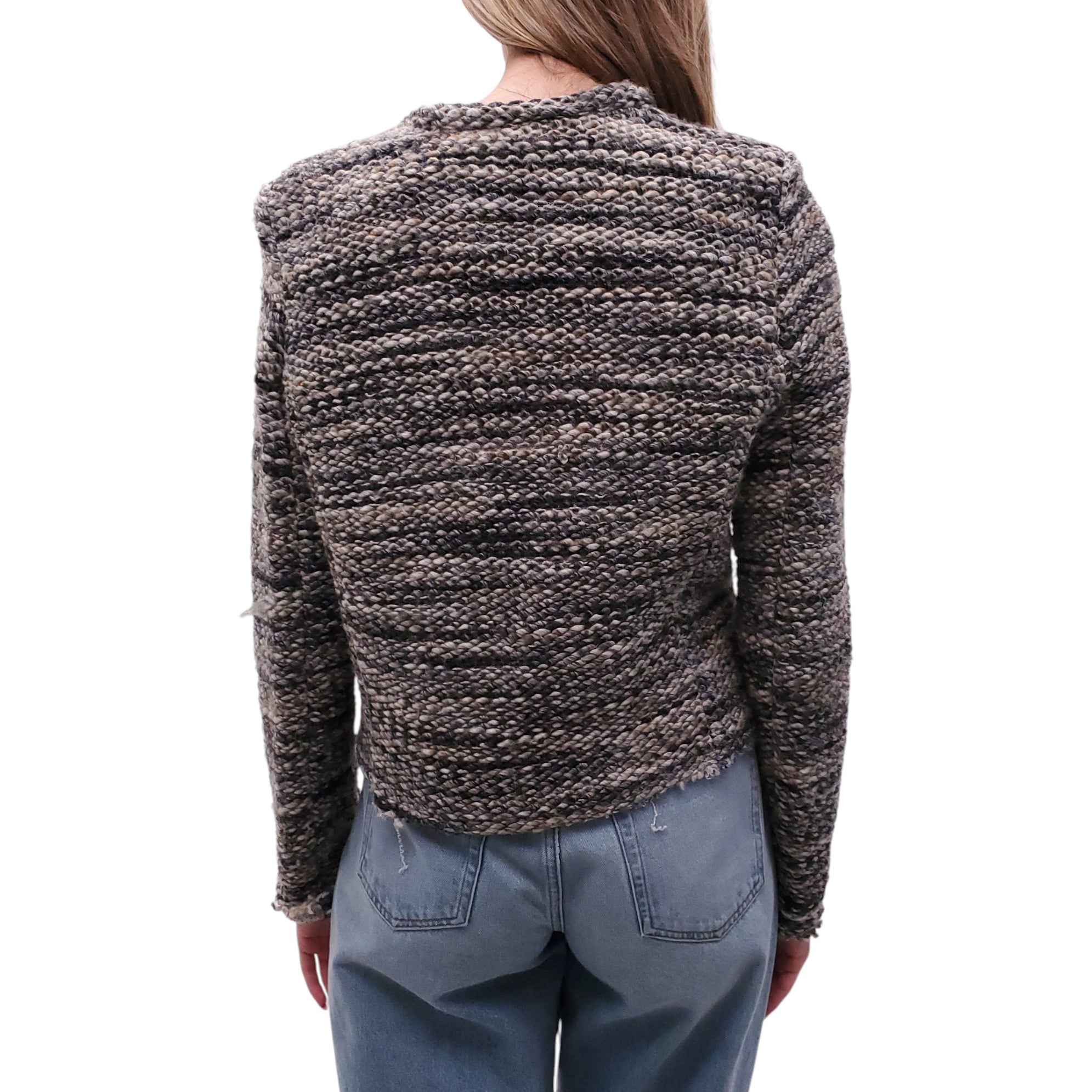 IRO KNIT SNAP BUTTON SWEATER JACKET - SIZE 42