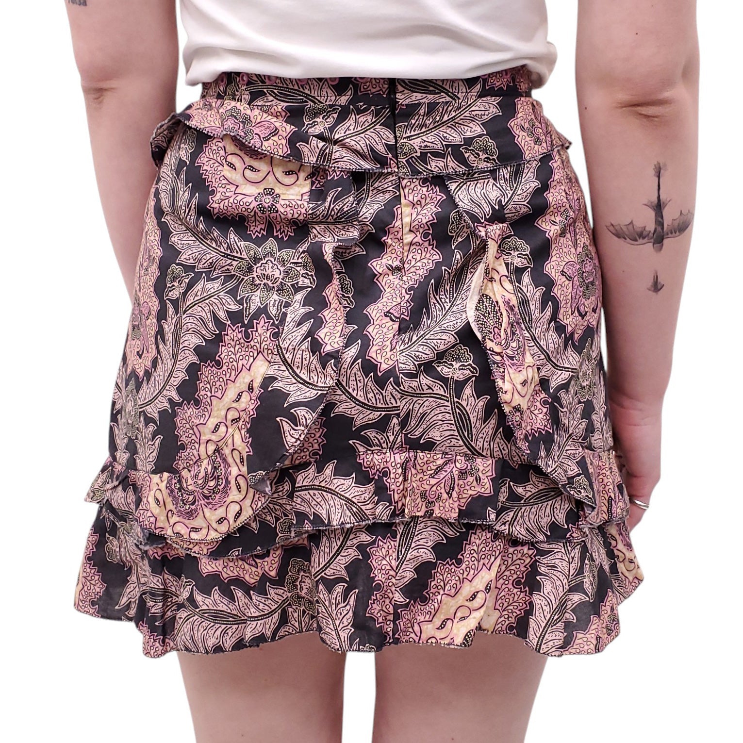 ISABEL MARANT BLACK LABEL PAISLEY RUFFLE SKIRT - SIZE 40