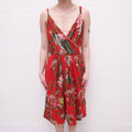 ISABEL MARANT ÉTOILE RED PALM LEAF PATTERNED DRESS - SIZE 36