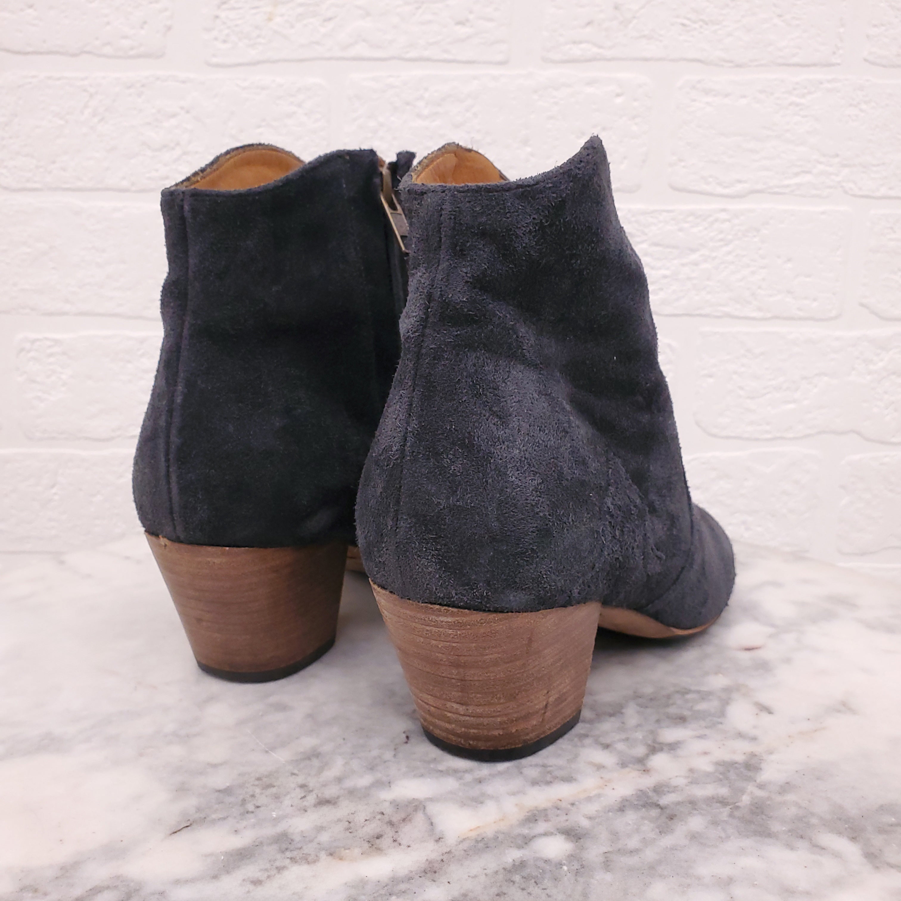 ISABEL MARANT GREY COWBOY BOOTIES - SIZE 38