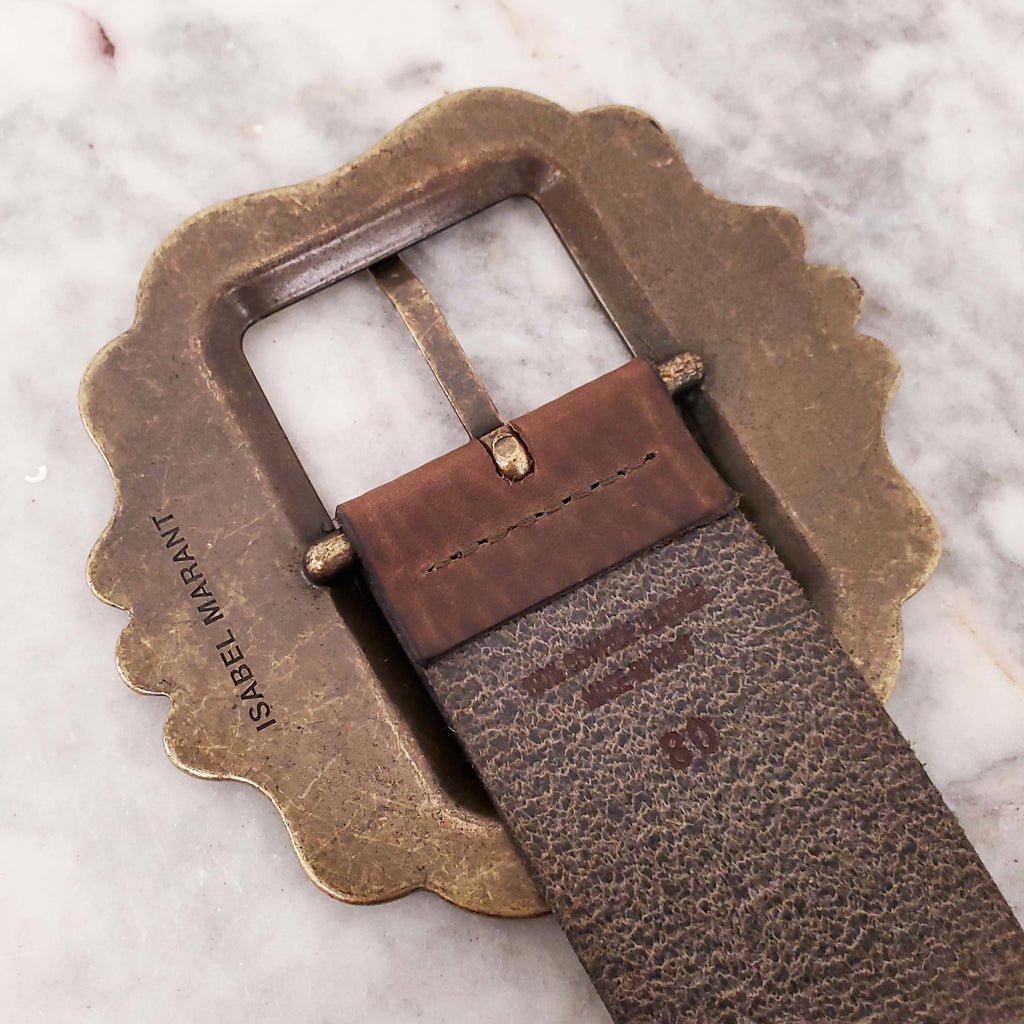 ISABEL MARANT LARGE BUCKLE BELT - SIZE 80