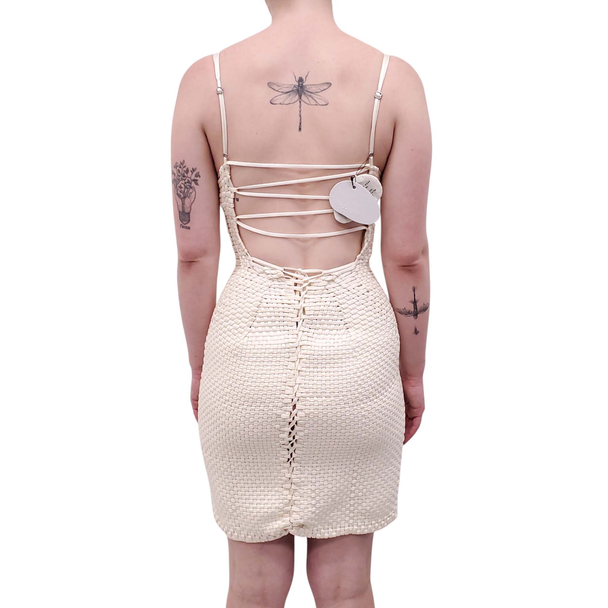 ISA BOULDER CREAM KNIT 'SCARECROW' DRESS - SIZE S