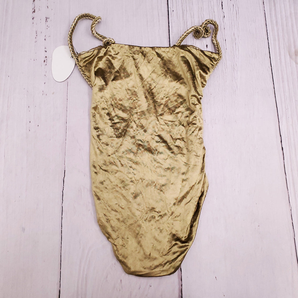ISA BOULDER GREEN RIBBONED SWIMSUIT - SIZE S