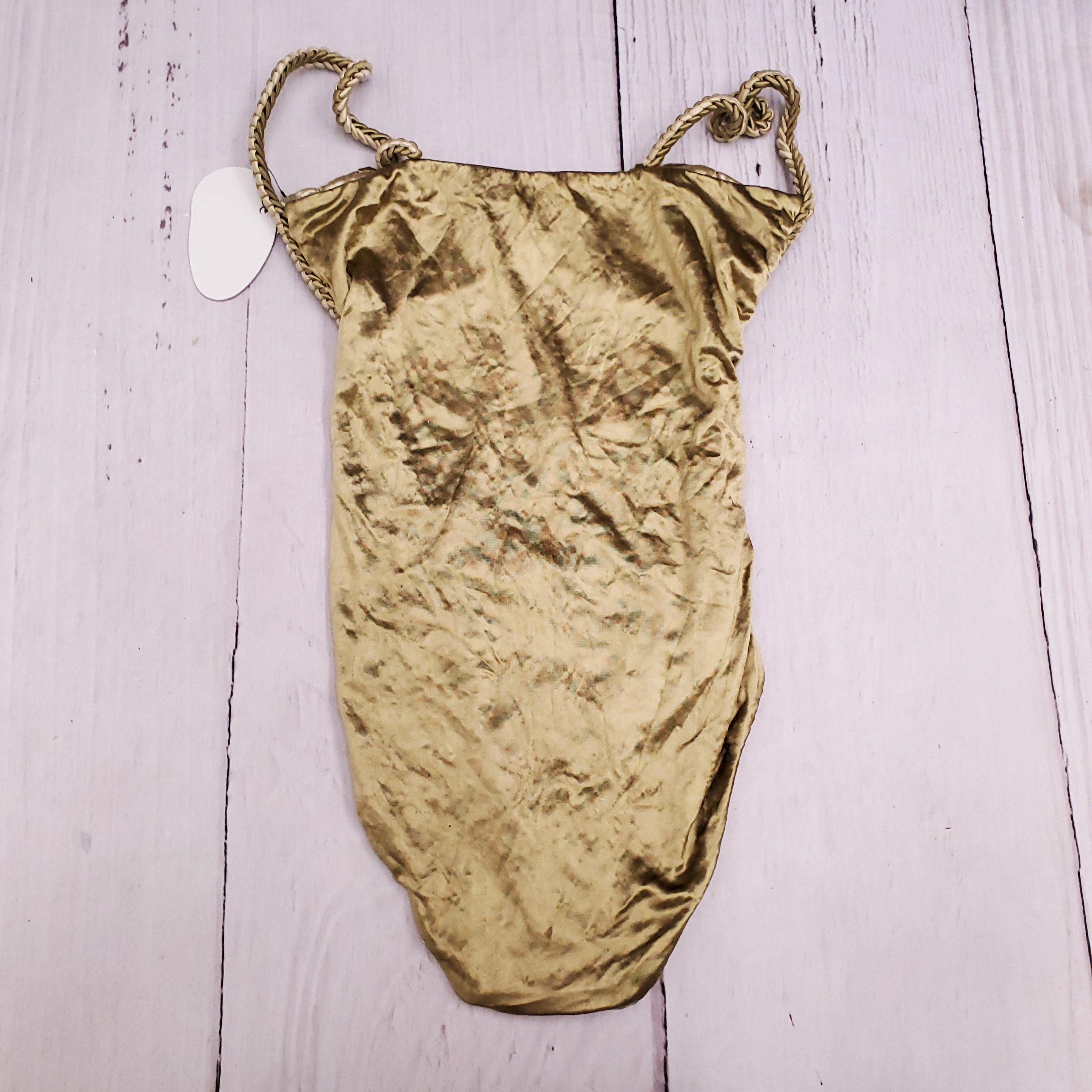 ISA BOULDER GREEN RIBBONED SWIMSUIT - SIZE S
