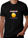 Lazy Sunday Emoji Graphic Tee - Relaxed Fit