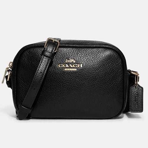 NWT Coach Mini Jamie Camera Crossbody Leather Bag Black