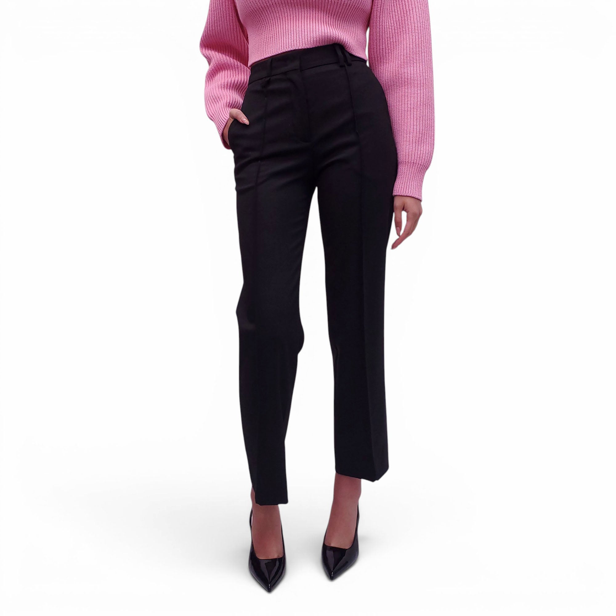 JACQUEMUS BLACK 'LE PAPIER' TROUSERS - SIZE 40
