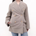 JACQUEMUS CABAN DOUBLE BREASTED VIGRIN WOOL BLEND JACKET - SIZE 34