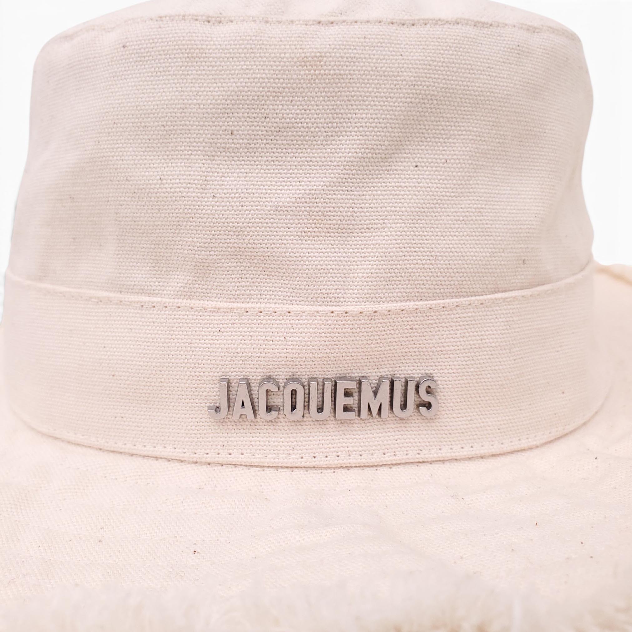 JACQUEMUS CREAM BUCKET HAT- SIZE 60