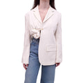JACQUEMUS CREAM KNOTTED BLAZER - SIZE 36