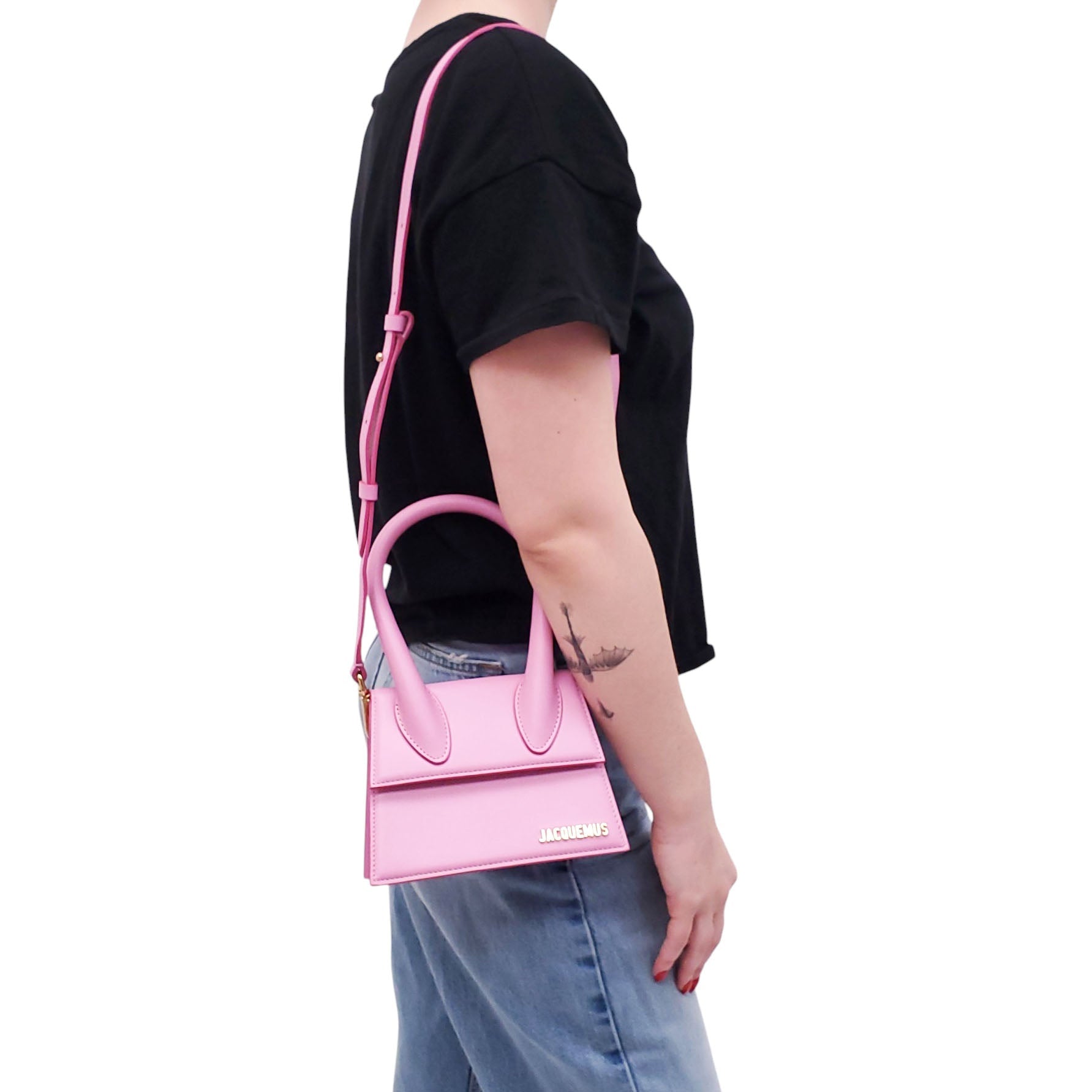 JACQUEMUS PINK TOP HANDLE BAG