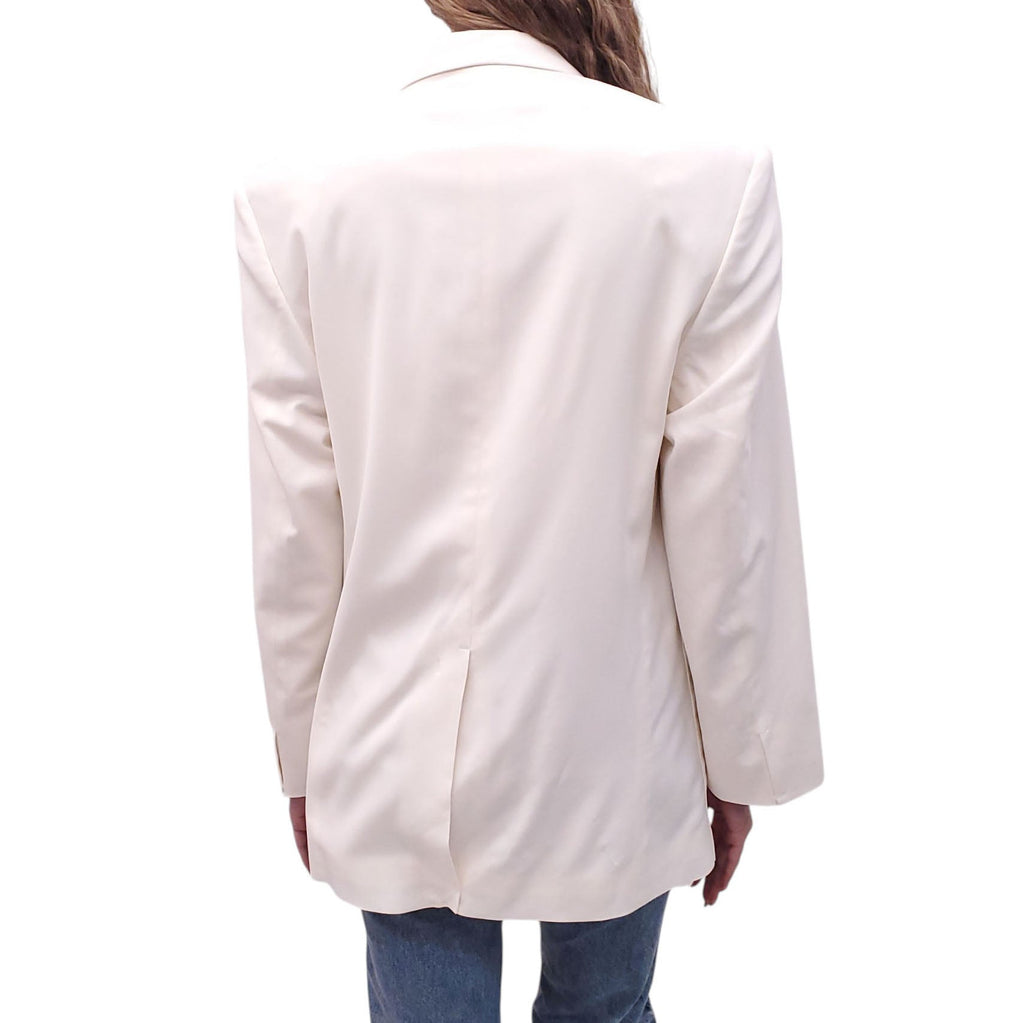 JACQUEMUS WHITE OVERSIZED 'LE SPLASH' JACKET - SIZE 34