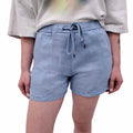 JAMES PERSE BLUE LINEN SHORTS - SIZE 0