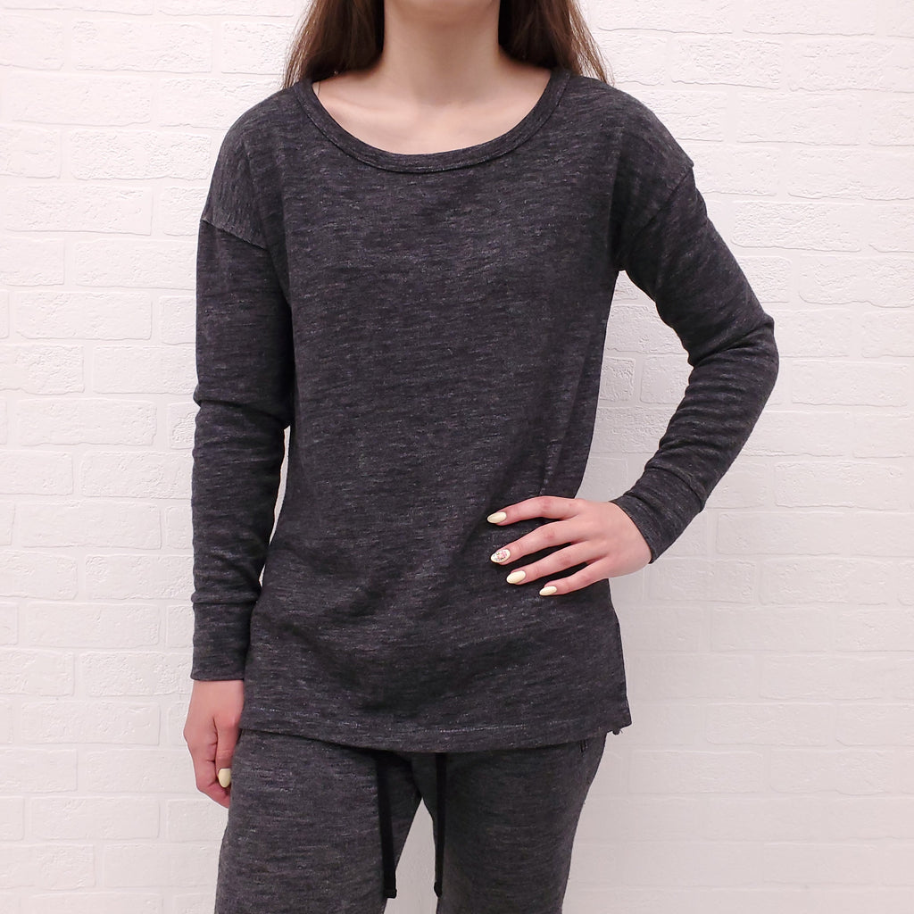 JAMES PERSE DARK GREY SWEATSHIRT SET - SIZE 0/XS