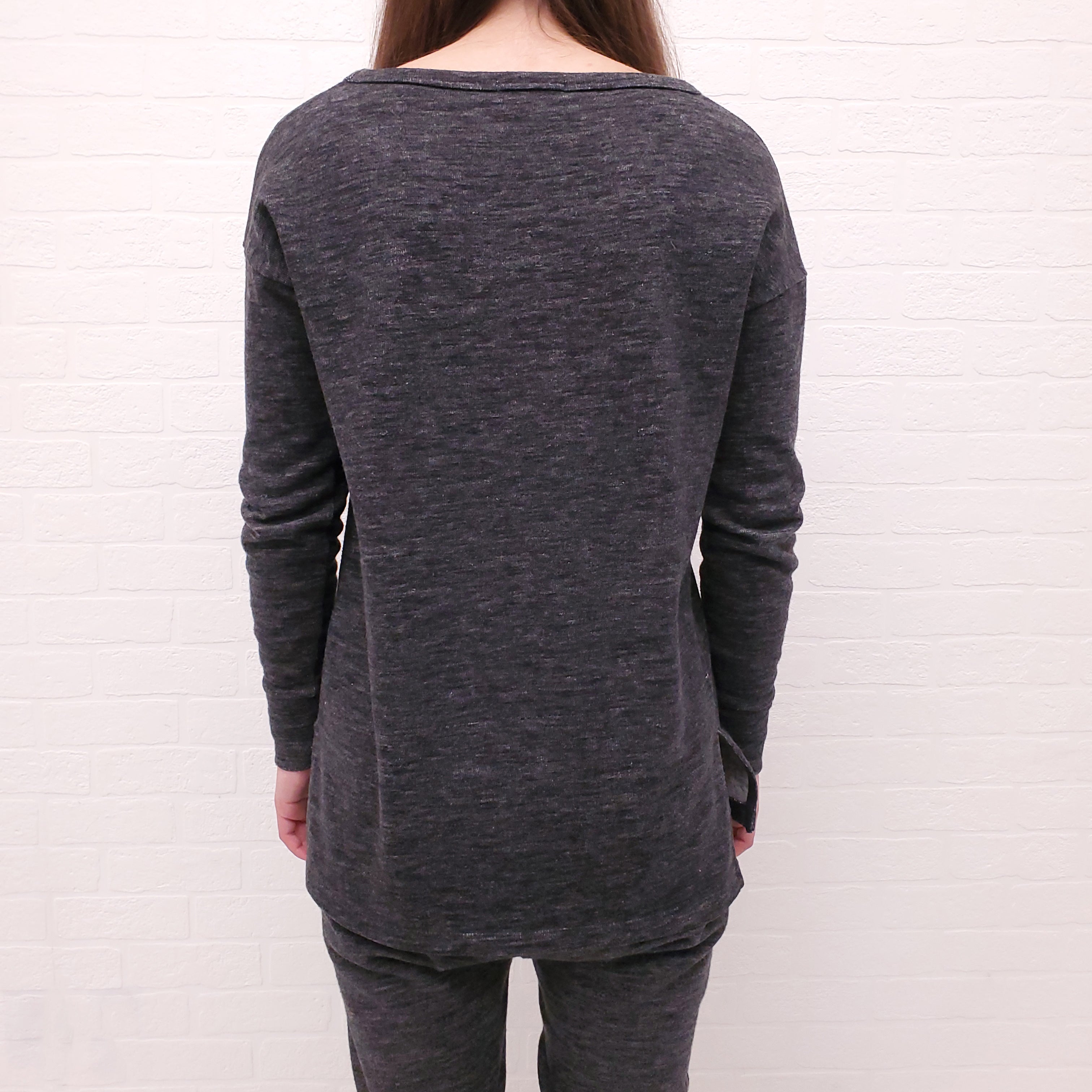 JAMES PERSE DARK GREY SWEATSHIRT SET - SIZE 0/XS
