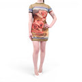 JEAN PAUL GAULTIER GREEN ROSE PRINT MESH DRESS - SIZE S