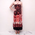 JEAN PAUL GAULTIER RED AND BLACK RUFFLED LAYERED DRESS -  SIZE S