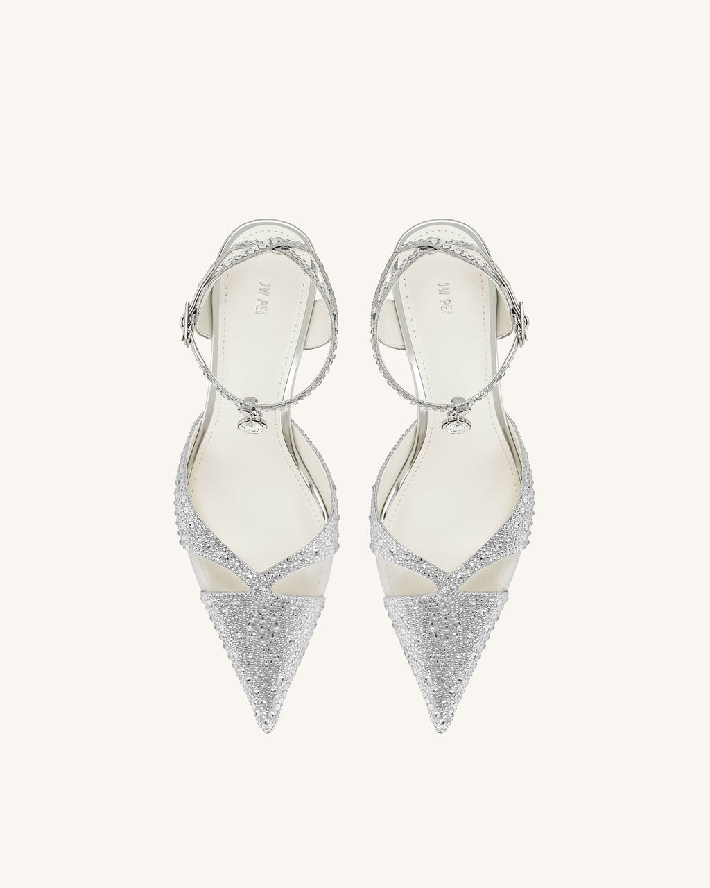 Haidi Artificial Crystal Pumps - Silver