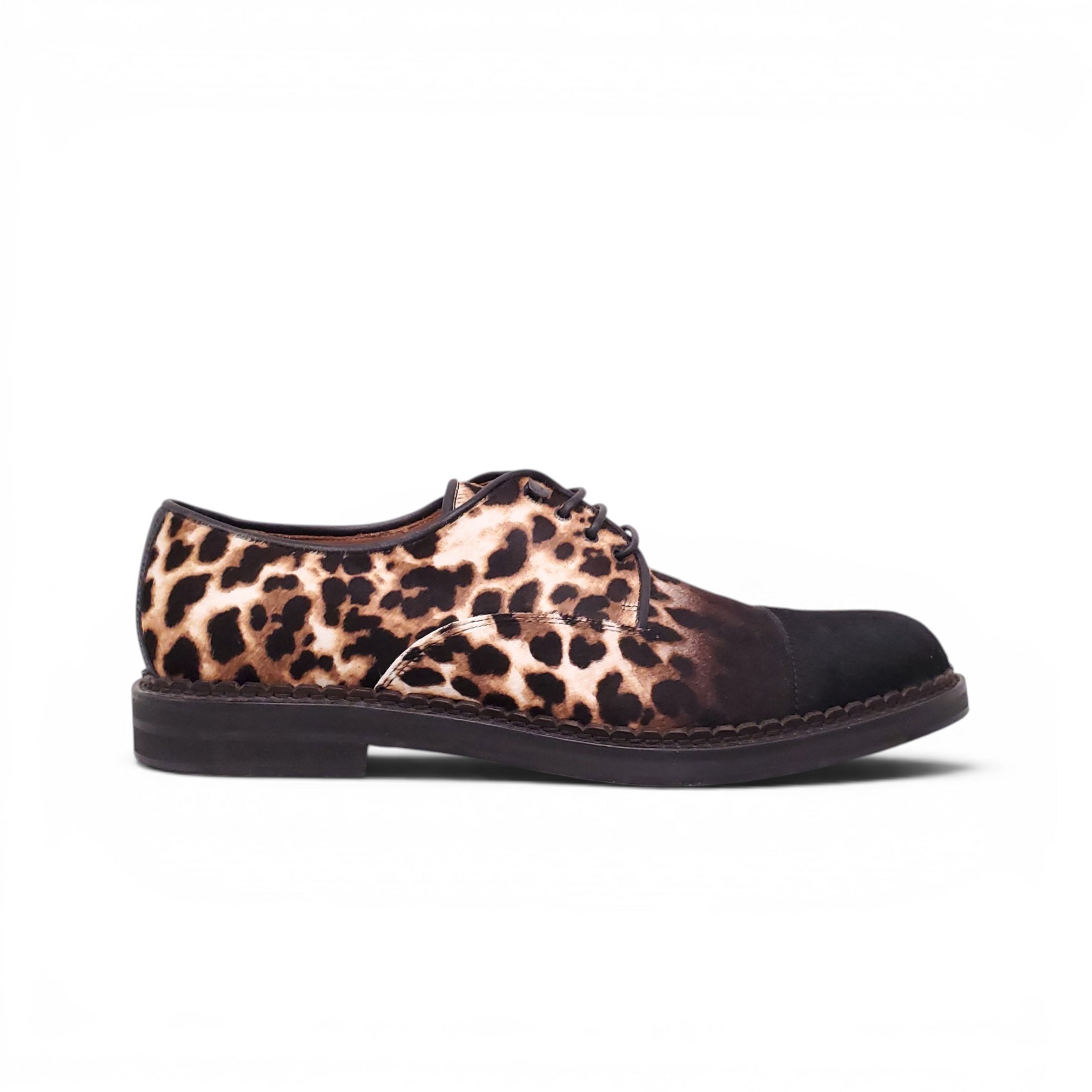 JIMMY CHOO HORSE HAIR LEOPARD PRINT SHOES - MEN'S SIZE EU 43
