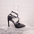 JIMMY CHOO OFF-WHITE COLLABORATION HEELS - SIZE 34.5