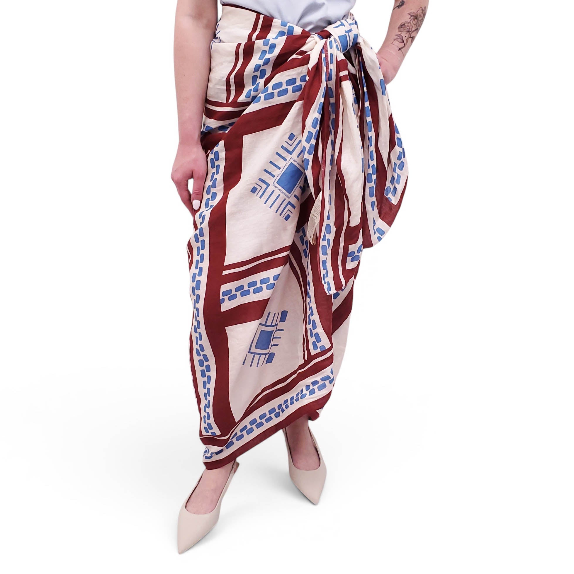 JOHANNA ORTIZ PATTERNED COVER-UP WRAP