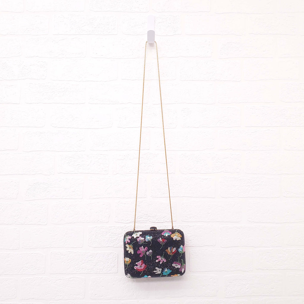 JUDITH LEIBER CRYSTAL FLORAL BAG